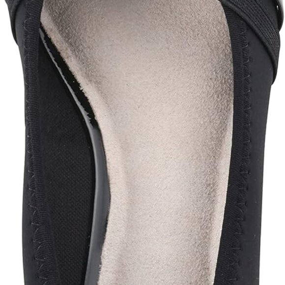 Women's Woven Textile Pump Size 8 Black Nylon Cushioned Sole Office & Casual - Picture 5 of 6